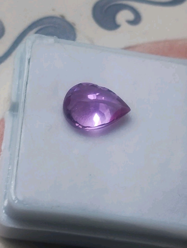 2.35 Ct Boysenberry Sapphire Pear Cut AGSL Certified Loose 9.3×6.3×5.1mm
