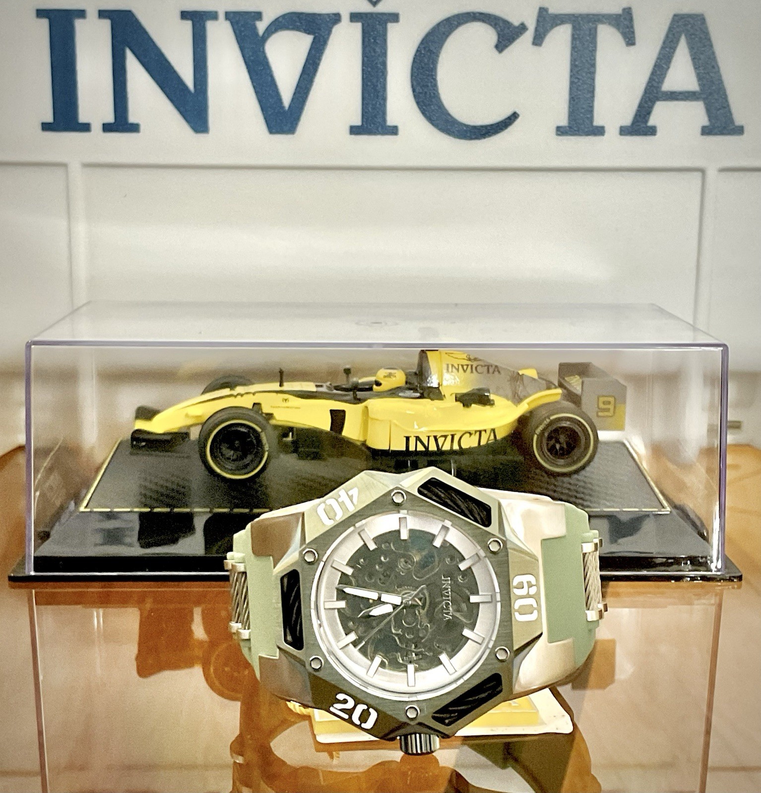 🔥RARE Invicta Iron Dome Coalition Forces Automatic Watch 48.5mm Green (44087)