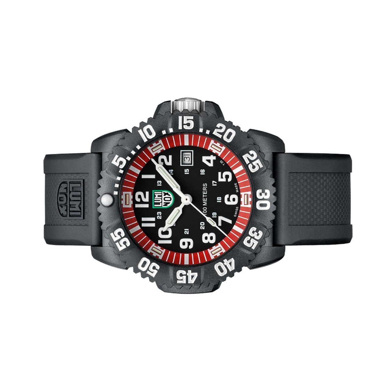 LUMINOX SEA LION CARBONOX MEN’S BLACK DIAL SILICONE STRAP WATCH X2.2051 NWT