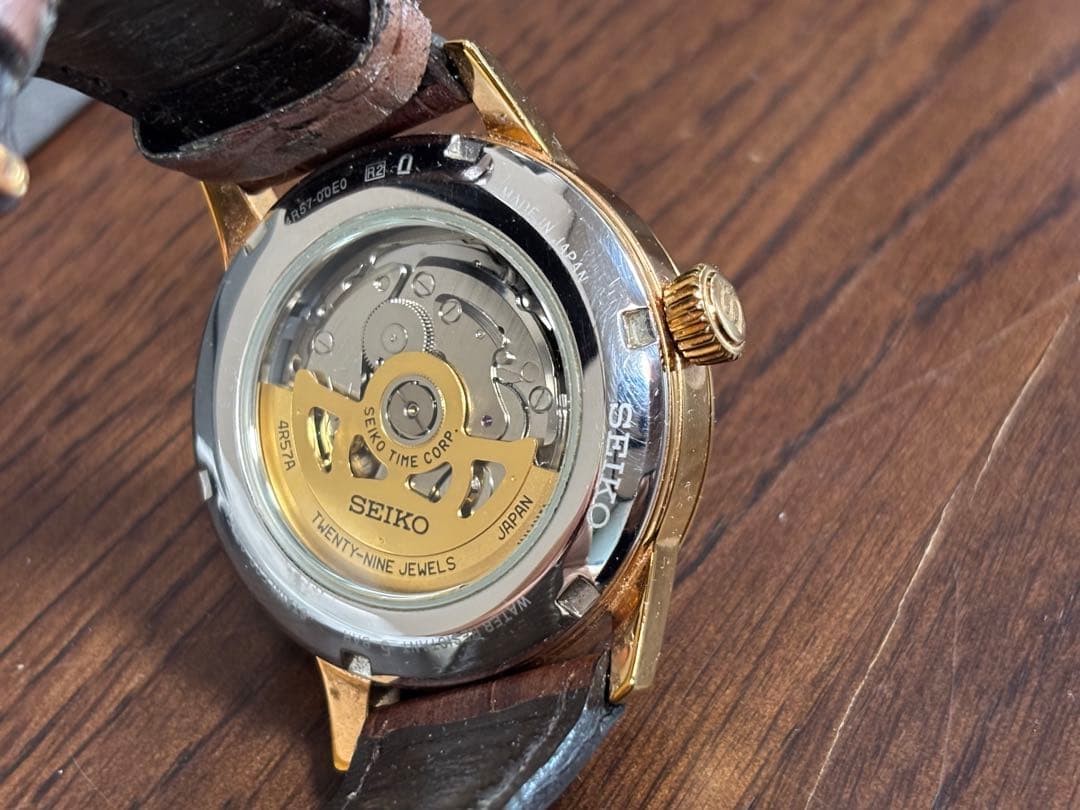 Seiko Presage SARY132 Genuine Automatic Rose Gold Stainless Watch Pre-Owned
