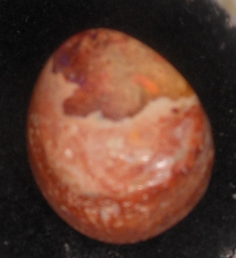 6.90ct Mexican Fire Opal 12.8mm x 10.5mm x 7.2mm in Host Rock Shaped Opal