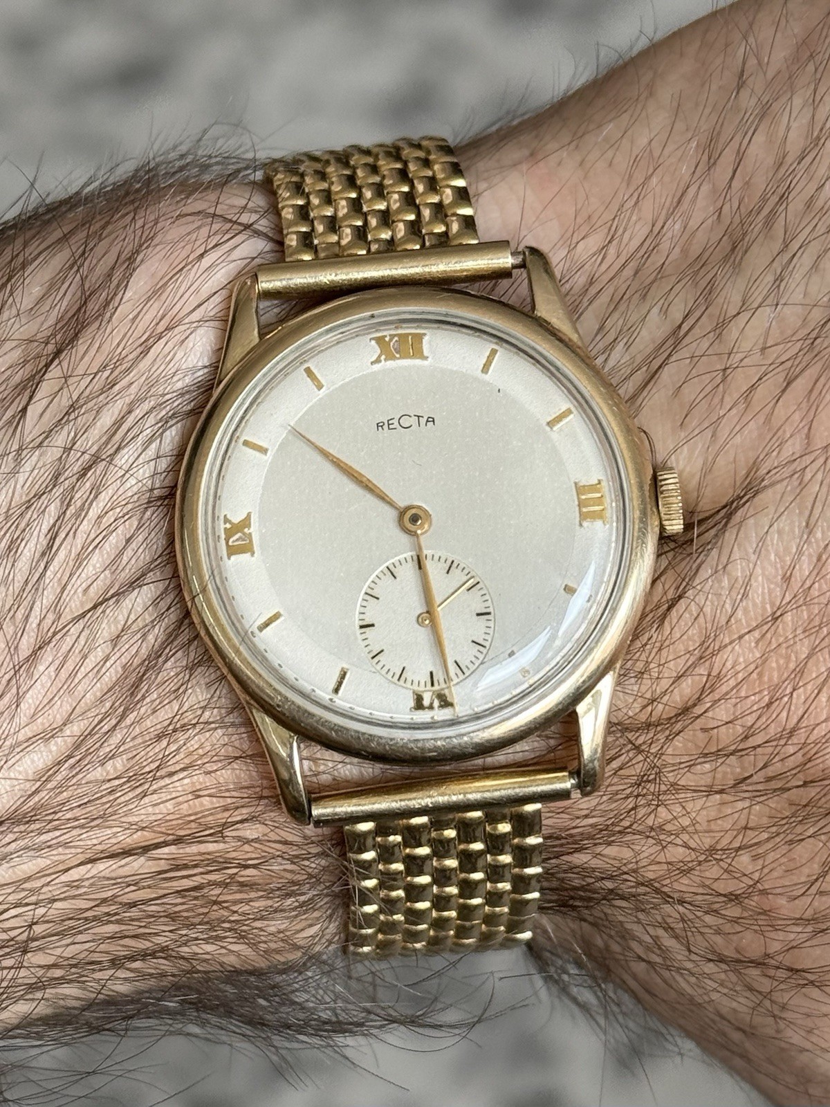 Vintage Recta Military Swiss Watch Runs