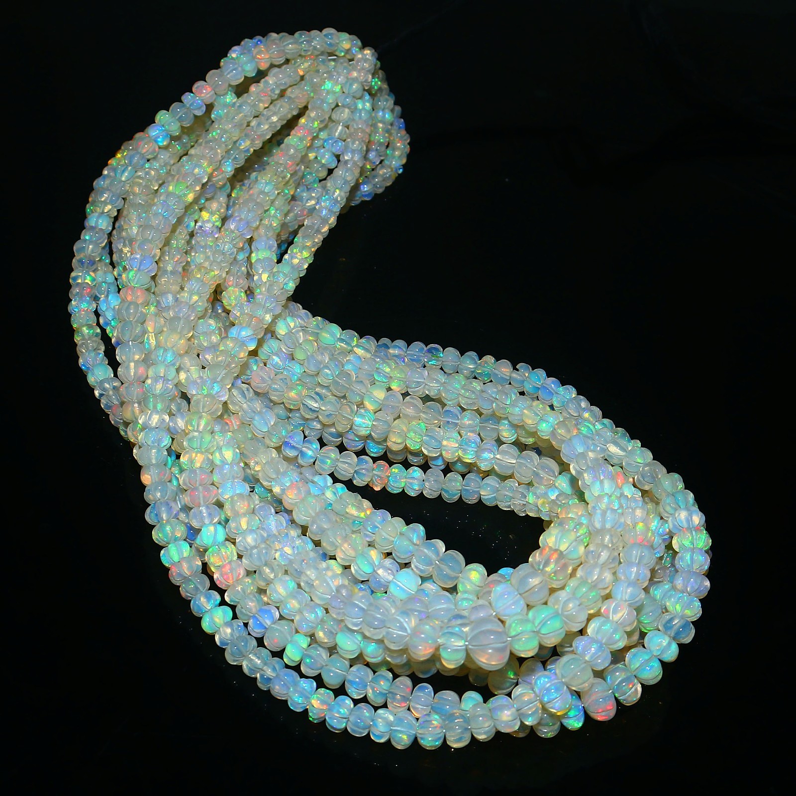Gemstone Opal Beads Pumpkin Opal Beads Multi-Color Opal Necklace Gift For Friend