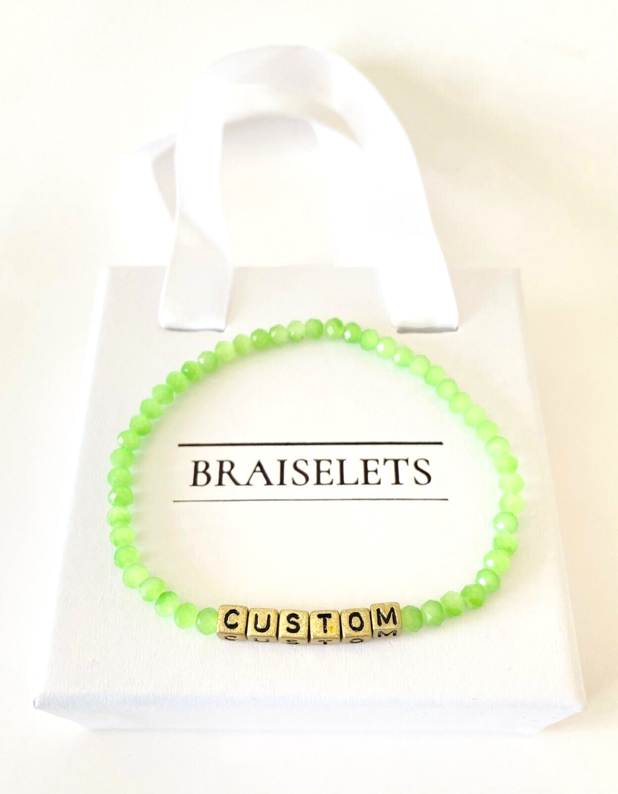 Neon Green Custom Name Team Bracelet Party Favor Personalized Gift For Kid Women