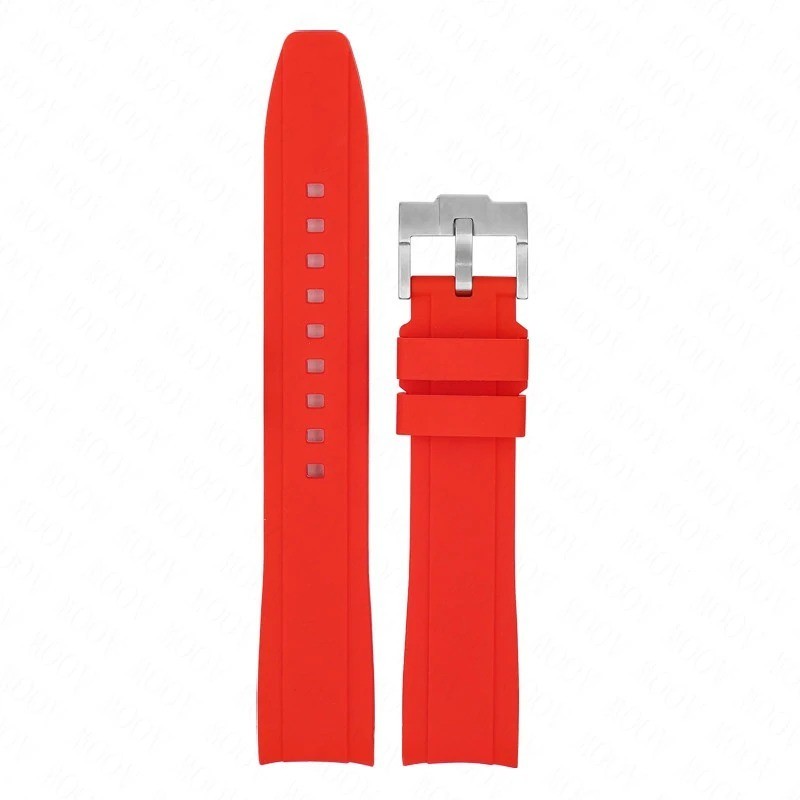 Curved End Rubber Strap 18/19/20/21/22mm Universal Silicone Watch Band Soft Spor