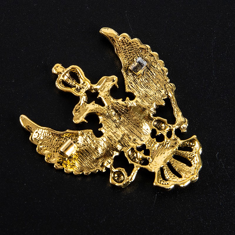 Retro Wing Metal Pin Vintage Eagle Badge Brooch Crown Lapel Pin Men Access JL