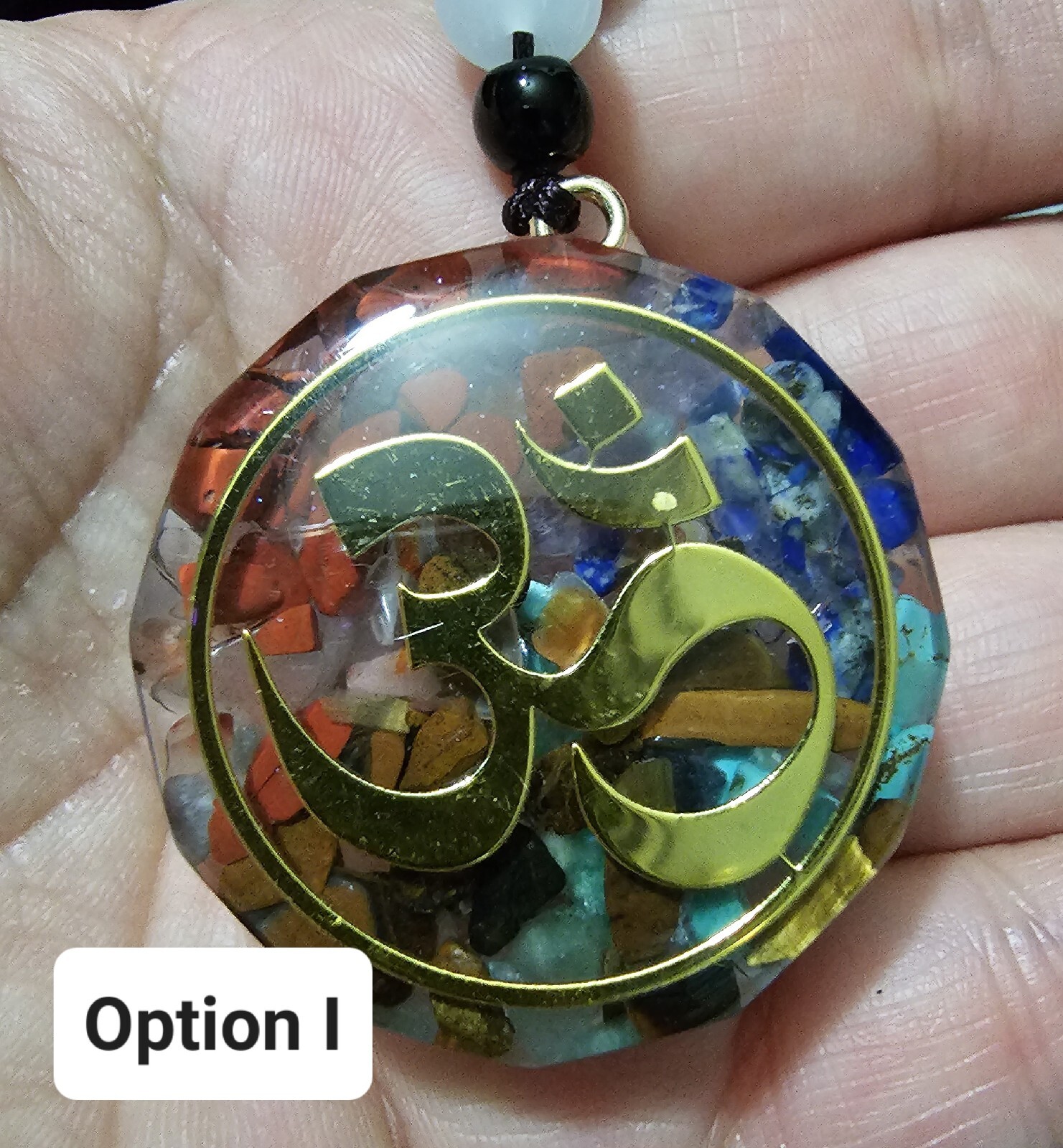 Orgonite 7 Chakra Healing Necklace EMF Protection, Meditation, Reiki