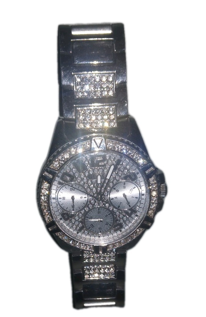 Womens Watch GUESS Water Resistant 100 Meter 330 Feet Stainless Steel Quartz