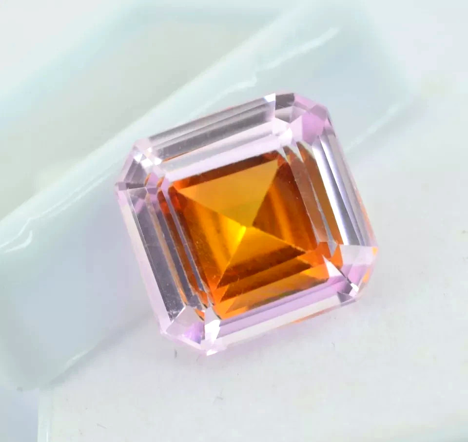 AAA 11.50Ct Splended Certified Natural Pitambari Sapphire Loose Asscher Gemstone