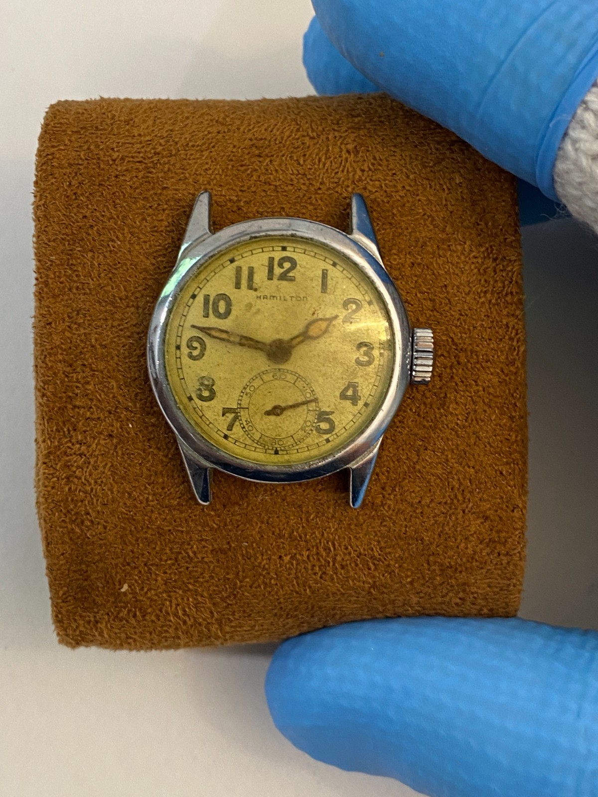 WWII Hamilton 987A ORD DEPT US Army Military Watch OD-23525 17J Parts Vintage