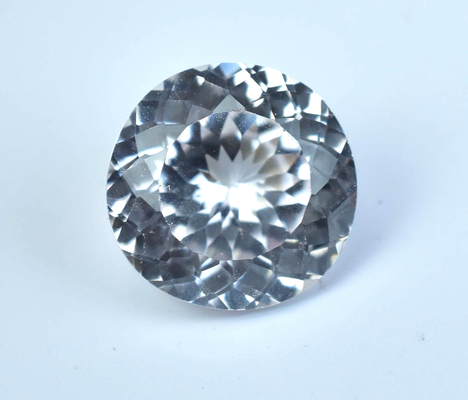 20.00 CT Natural Montana White Sapphire Round Certified Flawless Loose Gemstone