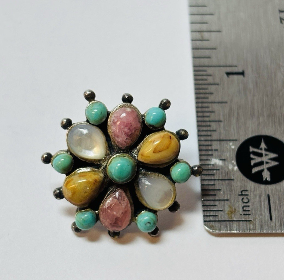 Barse Sterling 925 Silver Multi Gemstone Stud Earrings – .31