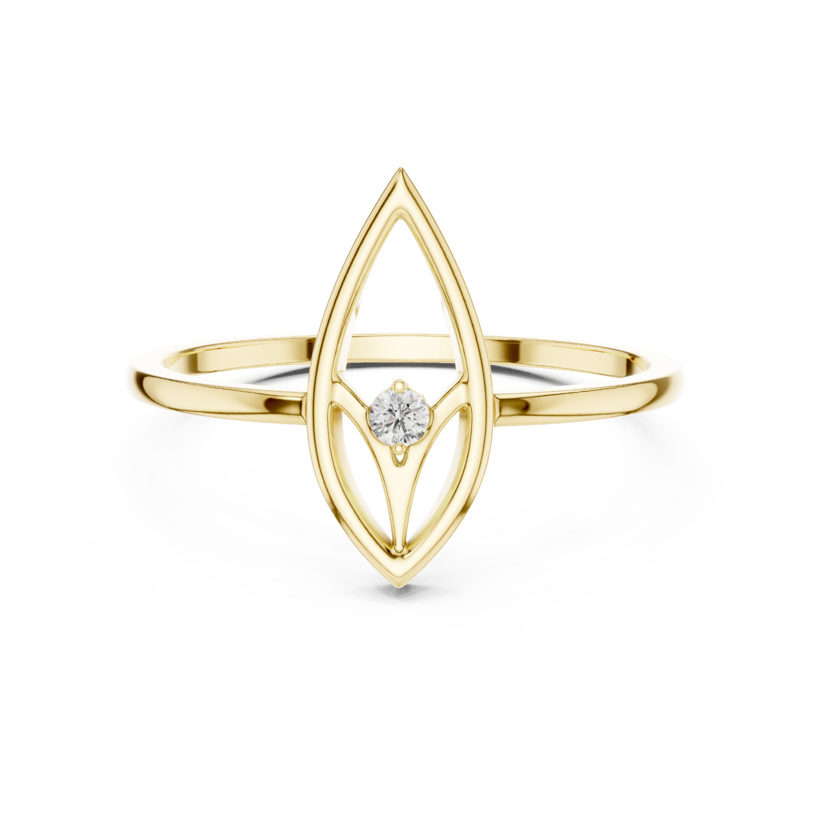 Round Natural Certified VVS1 D Diamond Designer Style Luxury Ring 14K Gold Over