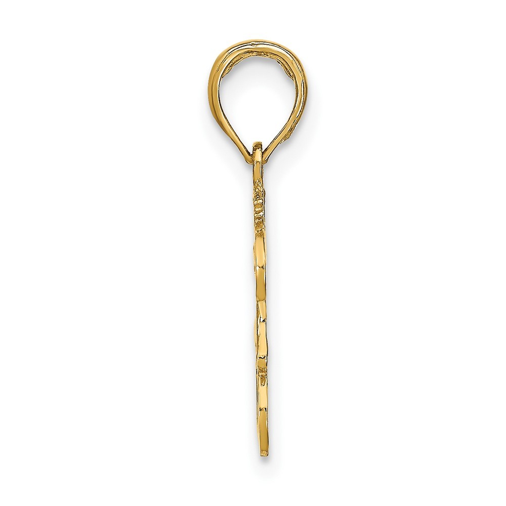10K Yellow Gold LEO Zodiac Charm Pendant 0.88gm L-19.8 mm, W-13.4mm