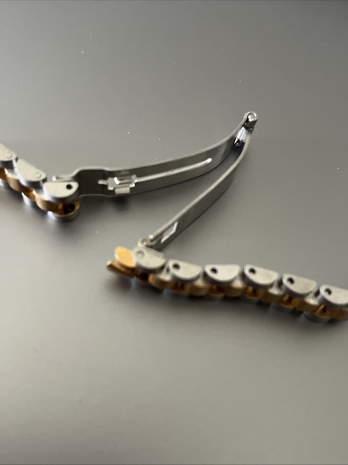 13 mm Watch Bracelet President S/ Steel Two-Tone Mat/Polish Hidden Folding Clasp