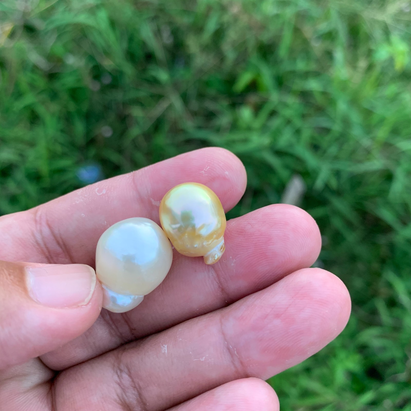 18.1 x 13.4mm Loose Indonesia Saltwater Pearl Big Size Baroque Pearl Beads H10-2