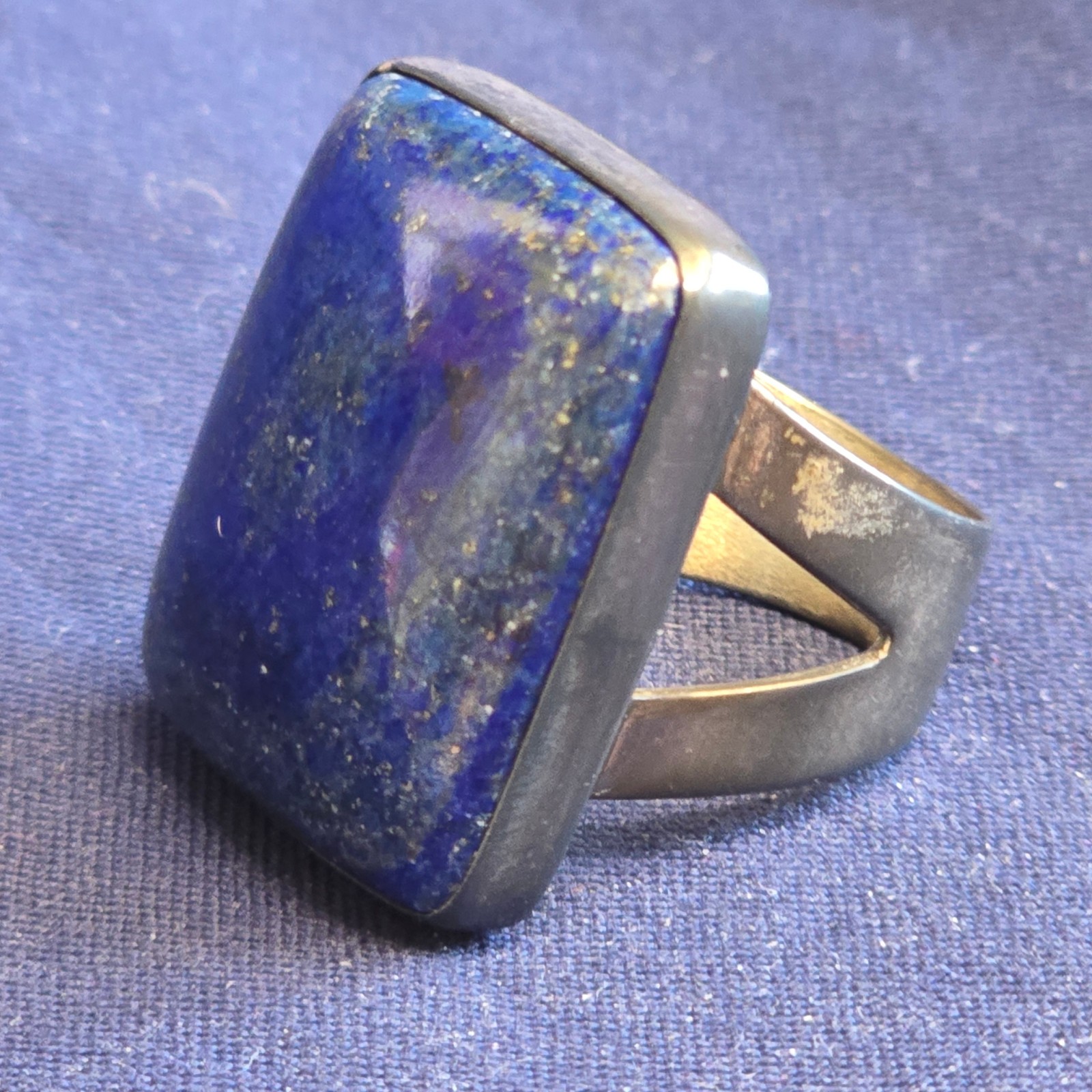 Sterling Silver Jay King Ring 15.7g Fine Jewelry Size 7.5 Lapis Color *READ*