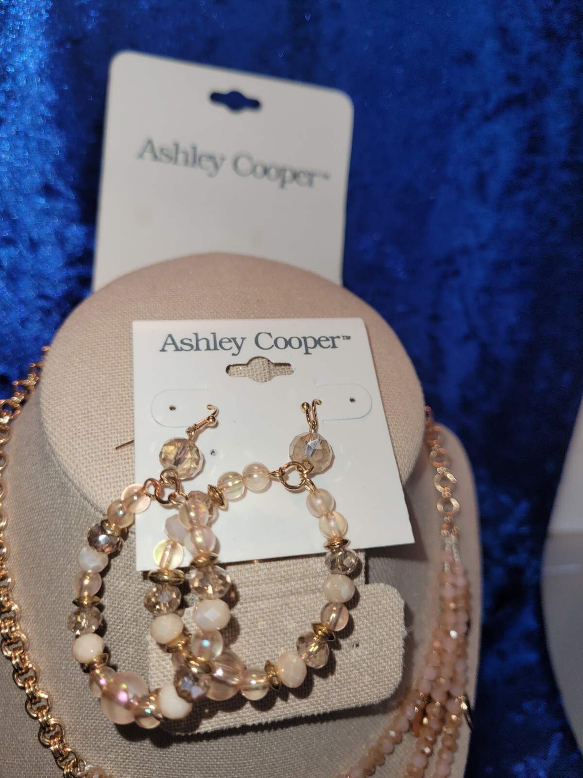 Ashley Cooper Pink Set, Matching Necklace With Earrings