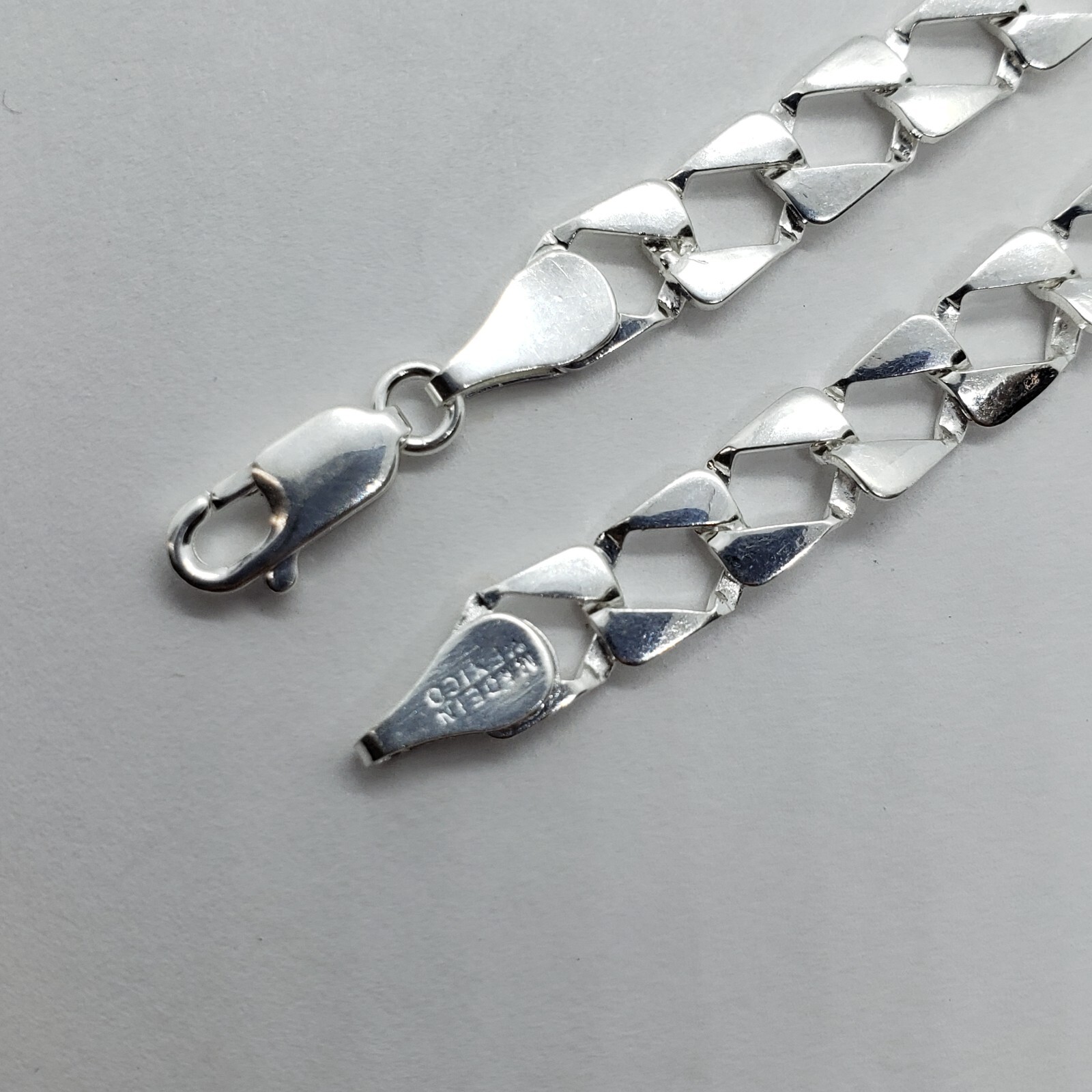 925 Sterling Silver Flat Mariner Link Chain Bracelet 7mm 1/4 inch Wide 7″ Long