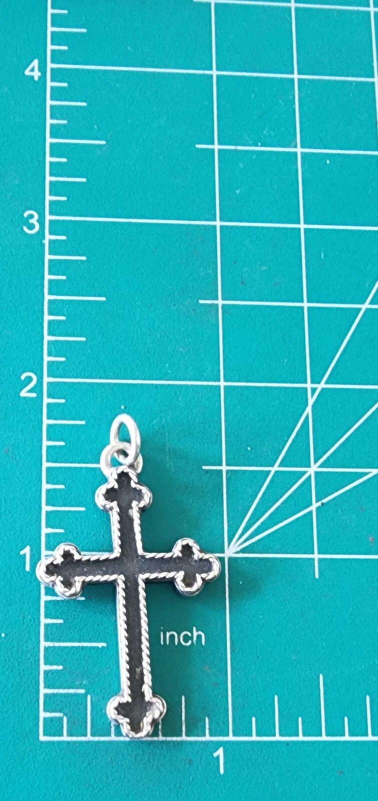 Retired James Avery Raised Rope Edge Cross Pendant Unisex, Neat! 5.59 Grams