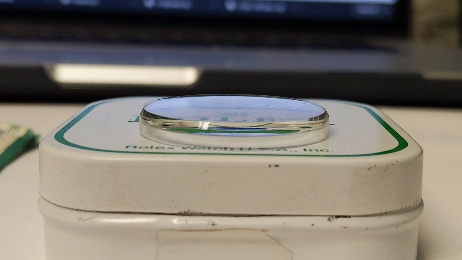 Genuine Rolex 25 29-30 Crystal acrylic 30.06mm open with tags low/no dome TROPIC