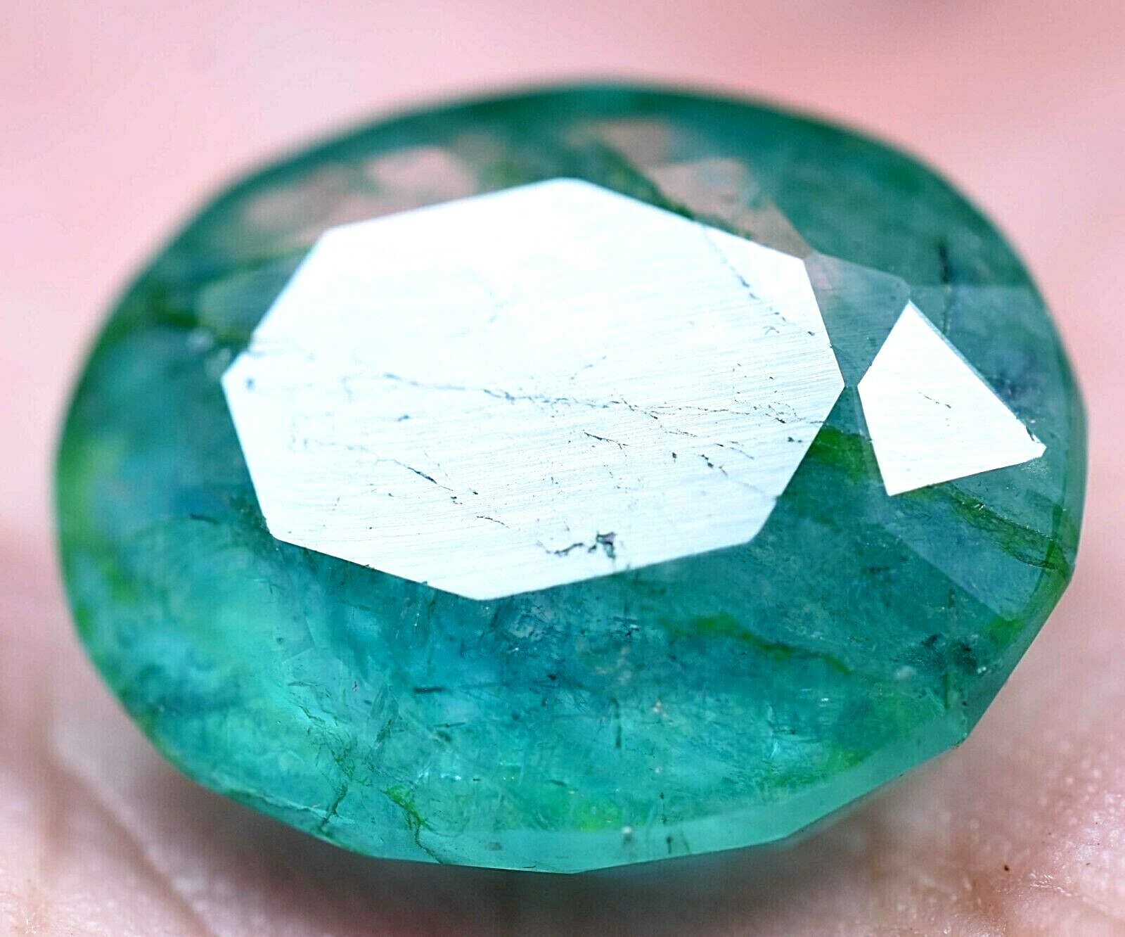 14.85 CT Natural Green Colombian Emerald Muzo GGL Certified Treated Gemstone