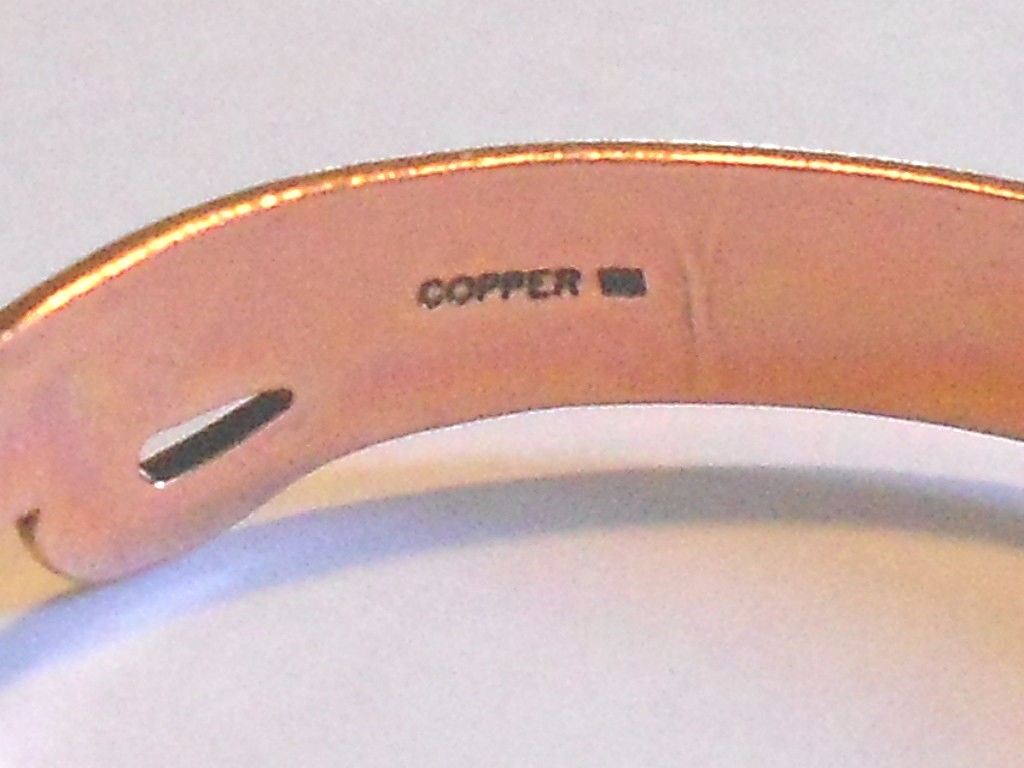 NEW PURE Copper Ladies Filigree USA Cuff Bracelet Pain Relief Folklore CB 120