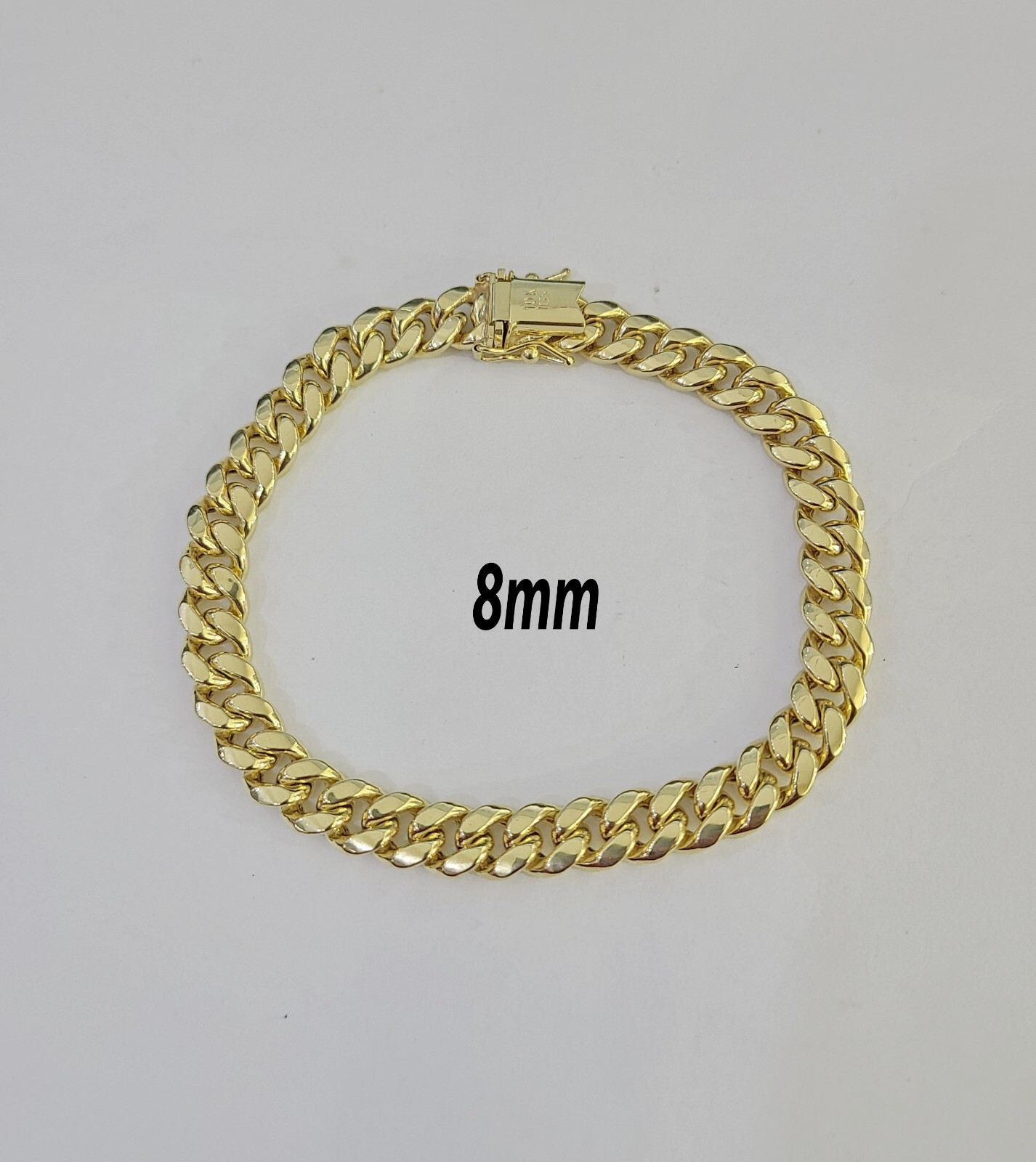 Real 10k Gold Miami Cuban link Bracelet 6mm-9mm 7″-9″ 10kt Yellow Gold