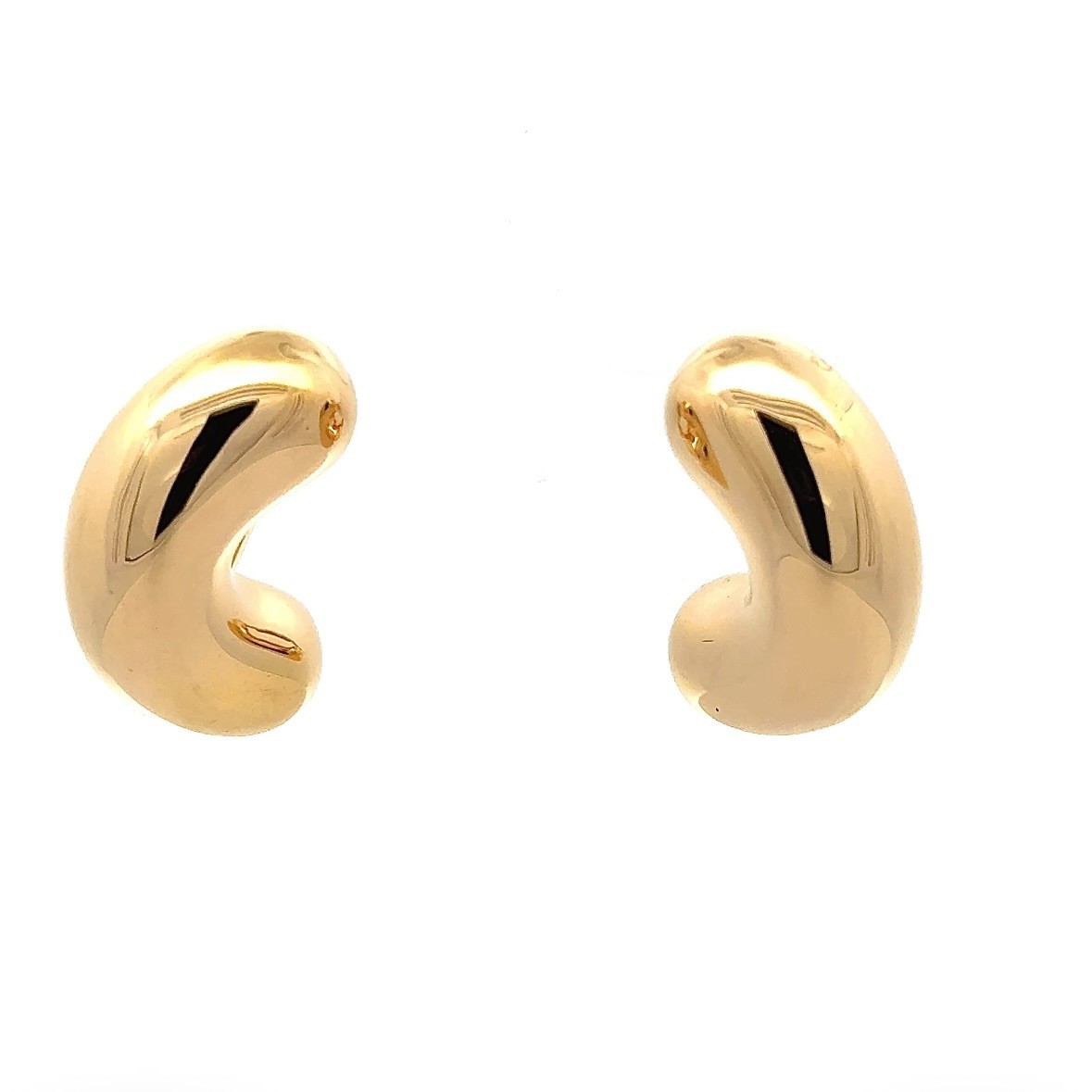 Fancy 18K Luminous Yellow Gold Earrings from Italy