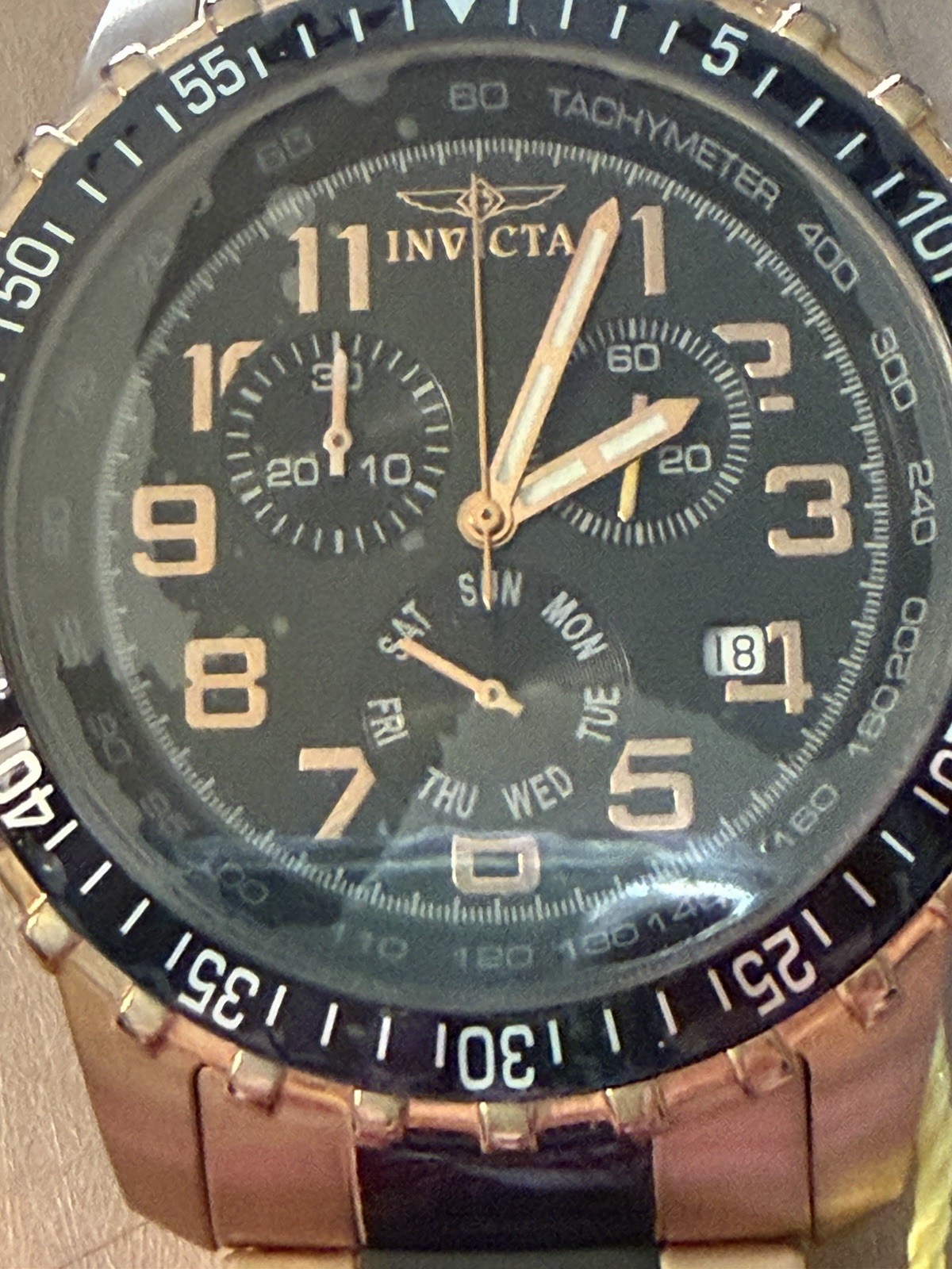 Invicta 17755 Model 1372 Men’s Rose Gold Watch Specialty Collection New