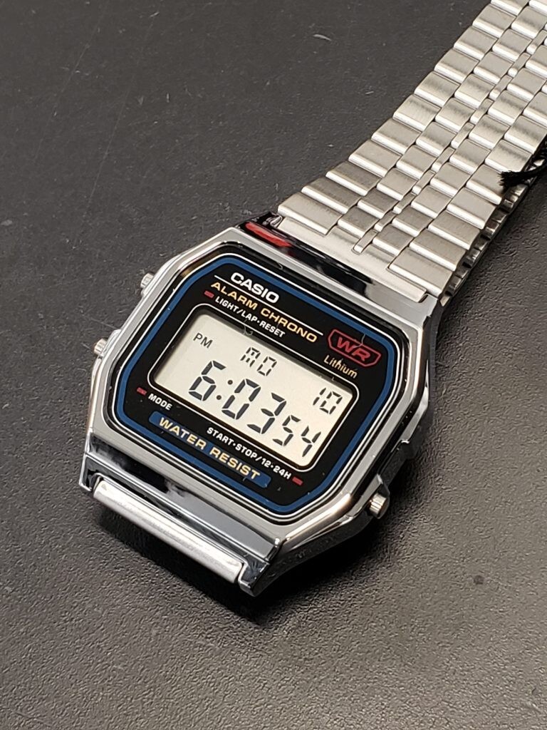 Casio A159W-N1 Classic Design Digital Stainless Steel Quartz Square Unisex Watch