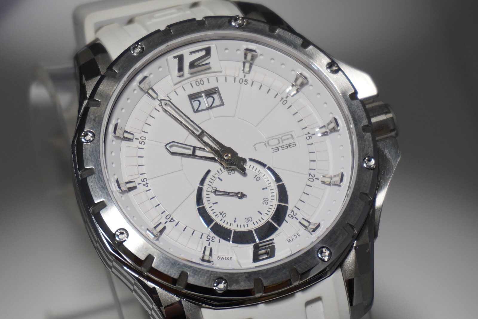 Brand New Sealed NOA Skandar Ronda Quartz 45mm SS Watch