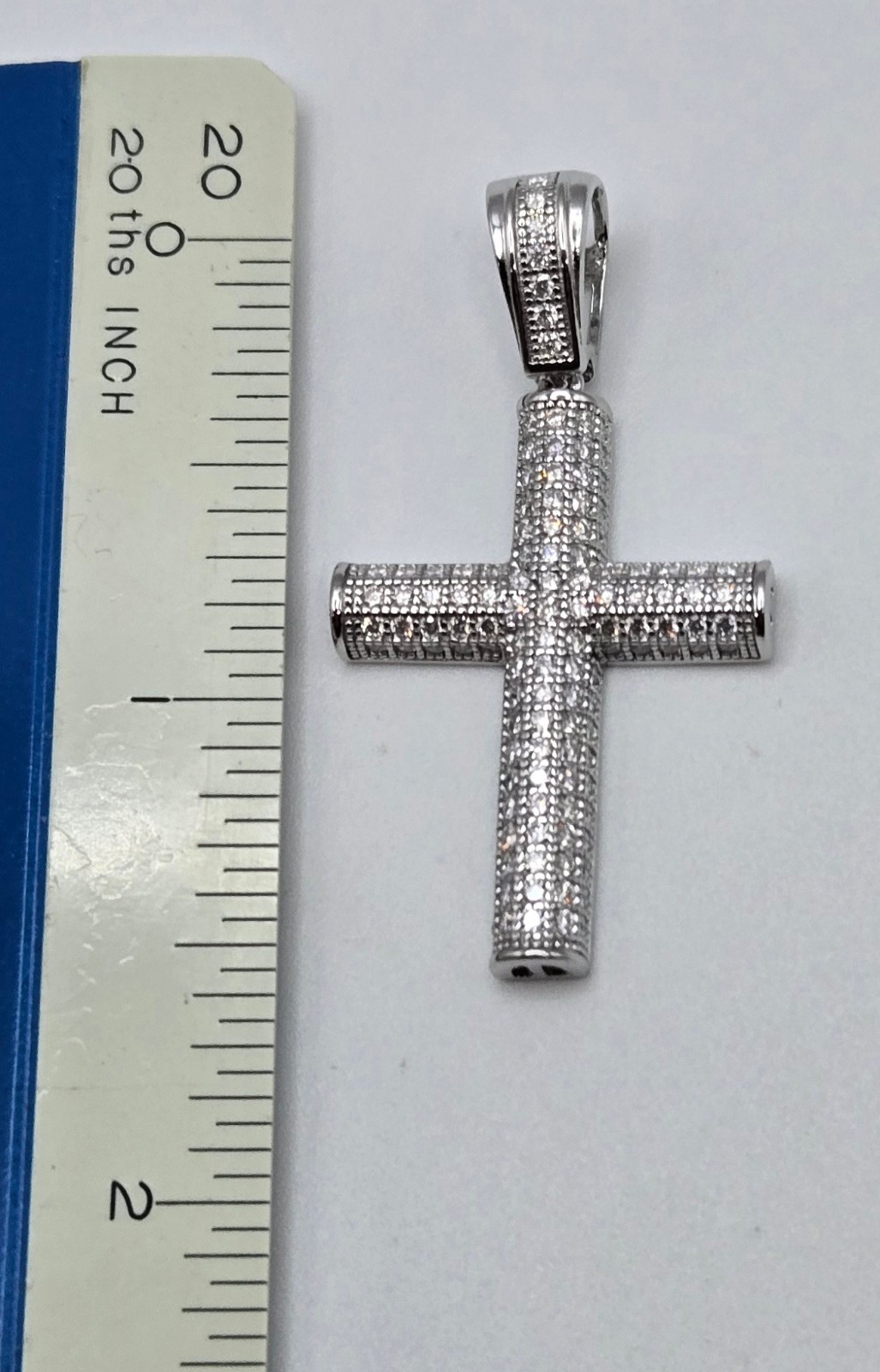 NEW Solid 925 Sterling Silver MOISSANITE PENDANT 2.0ctw Cross Pendant, USA