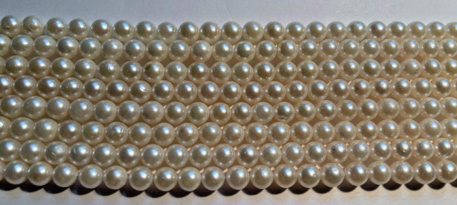 AKOYA JAPANESE WHITE PEARLS 7.25-7.50 MM 16″ STRAND BELOW WHOLESALE PRICE!!!