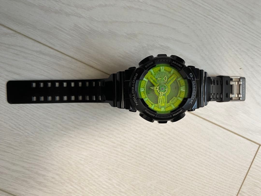 [Excellent Condition] G-SHOCK Watch, Black x Lime Green, GA-110