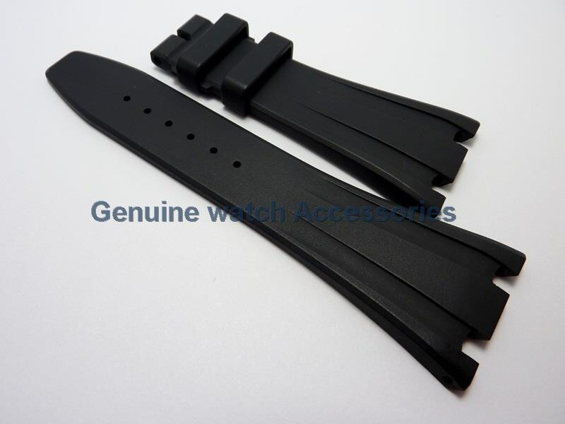 AUDEMARS PIGUET ROYAL OAK BLACK RUBBER SILICON(28mm X 18mm) STRAP BAND BRAND NEW