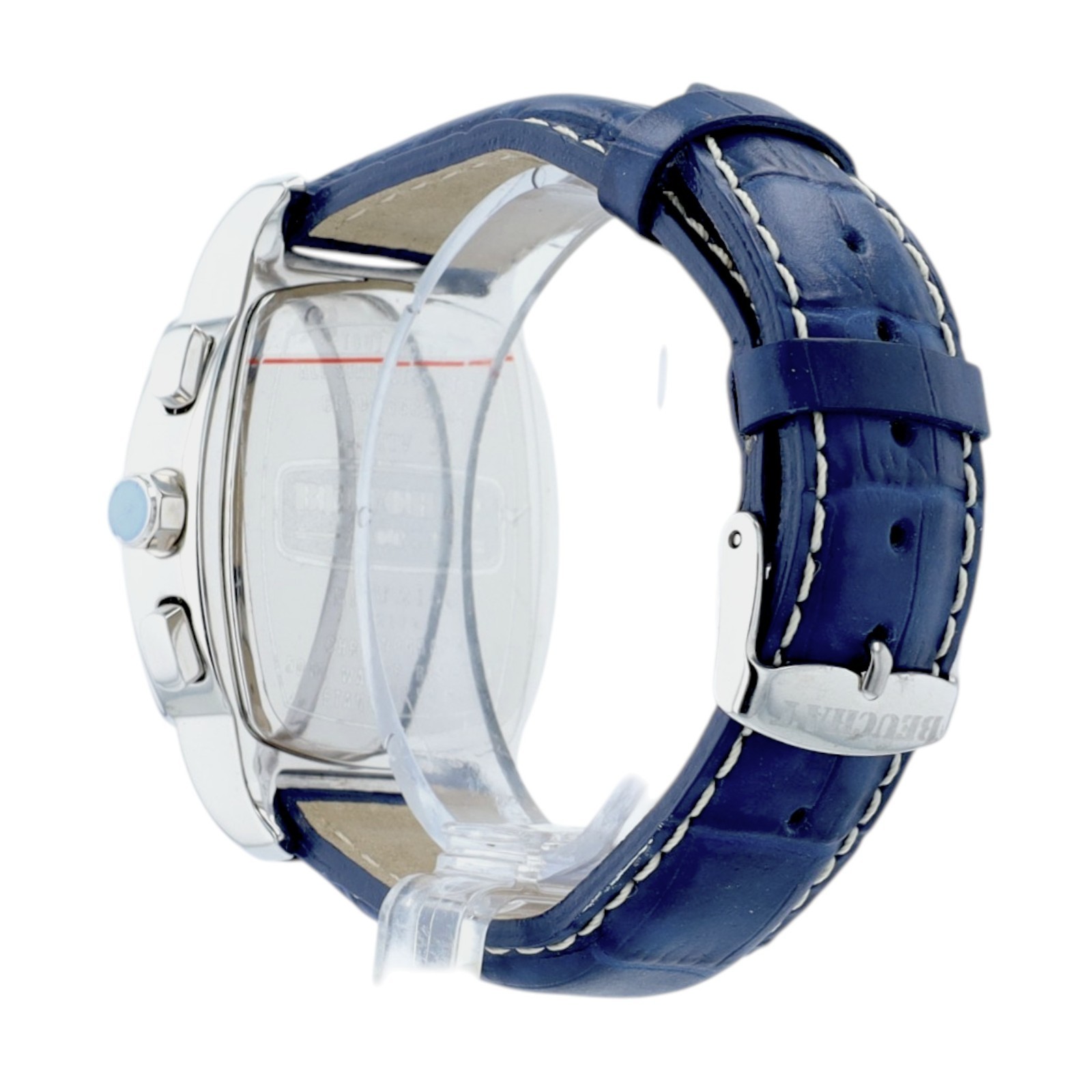 Beuchat Activ 50 Mens Chronograph Watch Blue Dial Swiss Steel 200M Date Quartz