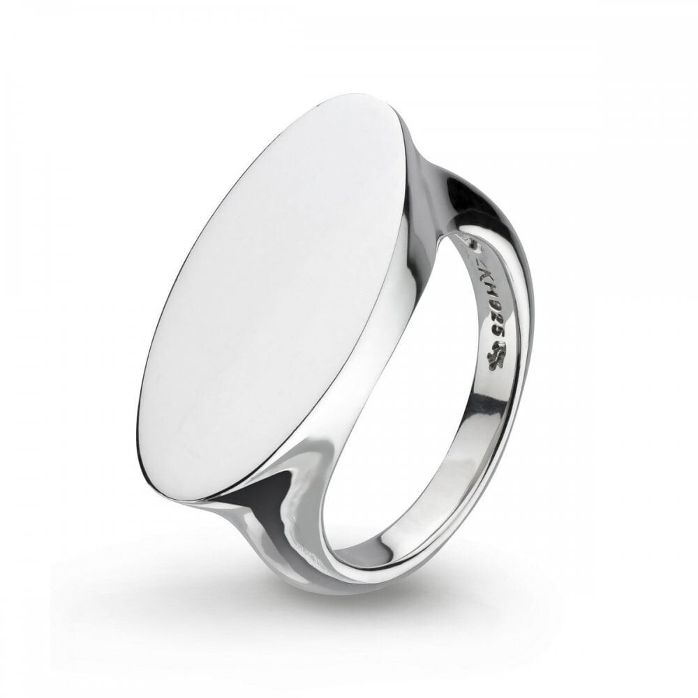 Kit Heath Heirloom Curve Signet Ring Sterling Silver Signed Size 9 NWT 8g