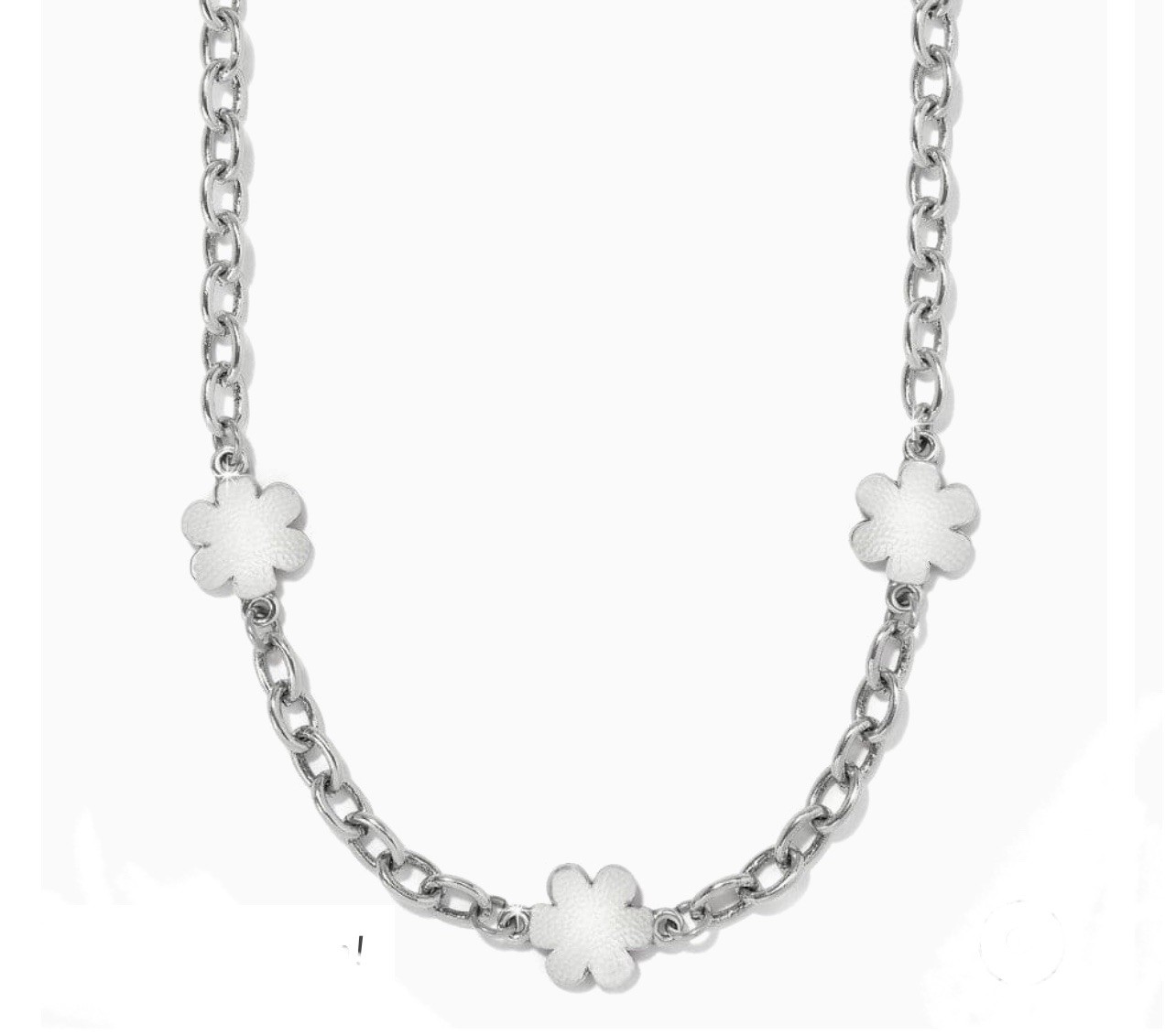 Brighton Metal Petal Silver & Crystal Necklace Style: JM7601 MSRP: $98 NWT