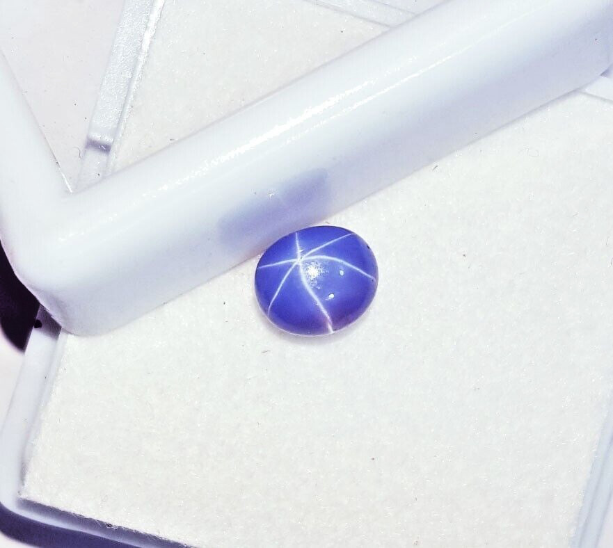 6 Rays Star Natural Blue Sapphire 1.30 Ct Certified Loose Gemstone ~ Free Gift