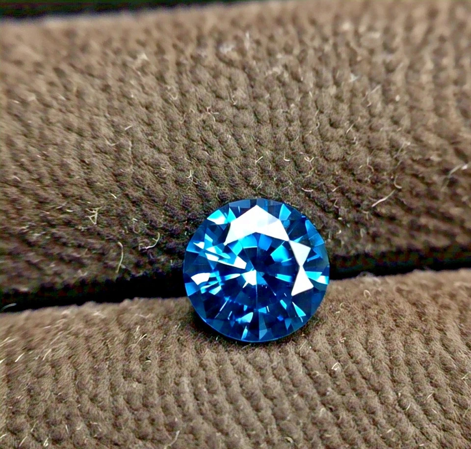 5 Ct Natural Blue Diamond 11.50mm Round Cut VVS1 D Grade Ring Size Stone C73