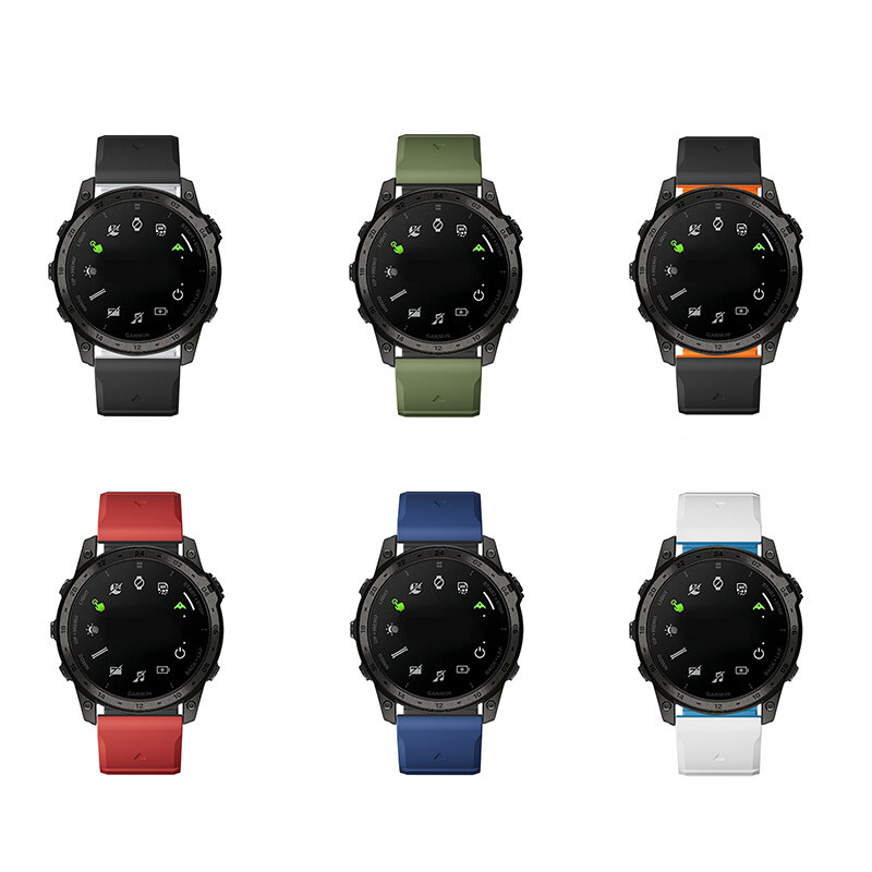 For Garmin Fenix 7/7X/6/5/3 22/26MM Quick Fit Silicone Link Magnetic Strap Band