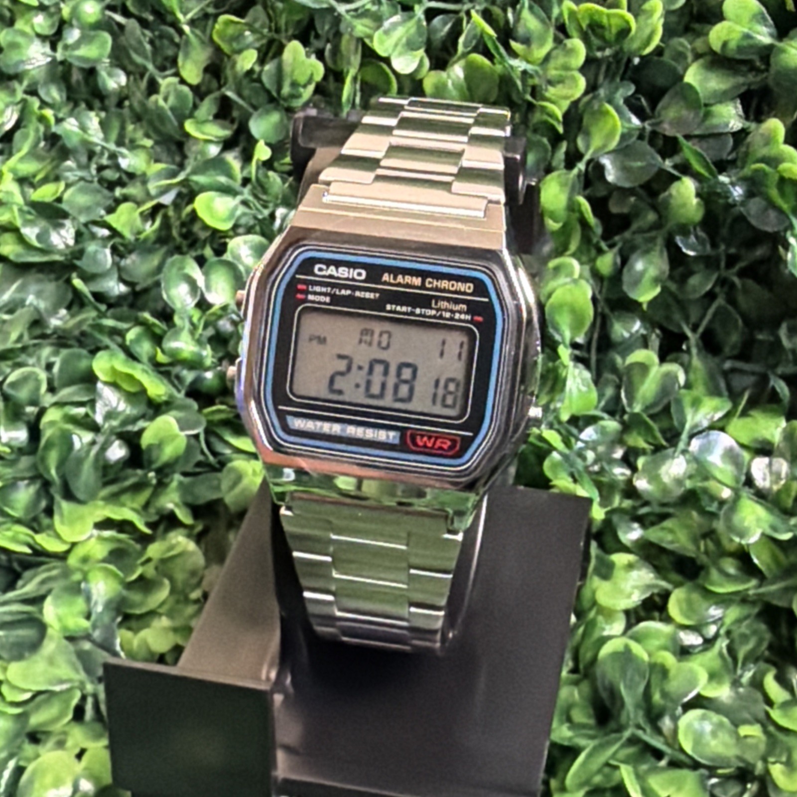 CASIO A158W-1CR Unisex Classic Silver Digital A158 Sport Watch WR 30M NEW