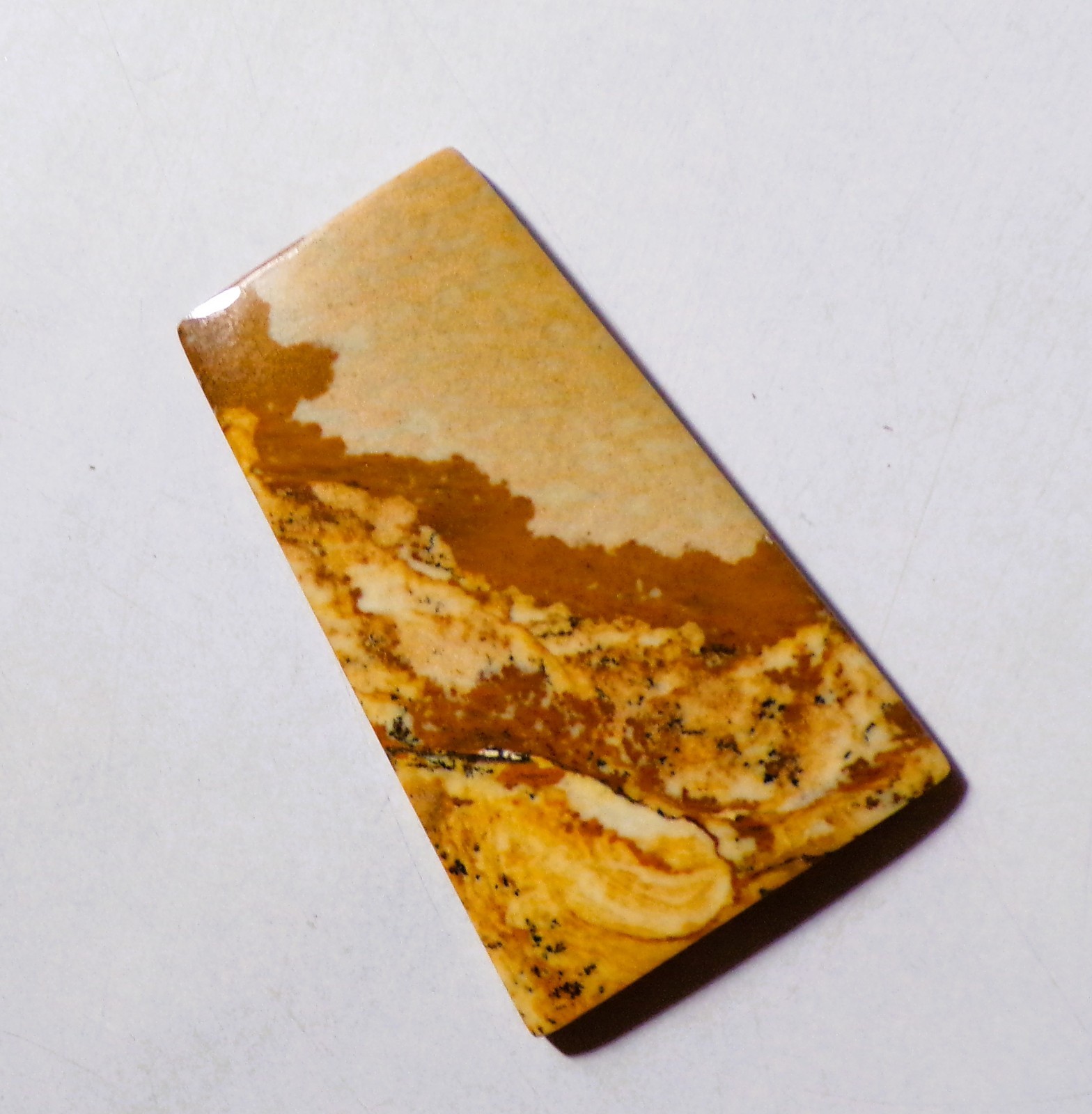 49.15 Cts Natural Picture Jasper Cabochon Loose Gemstone 45X27.3X4MM