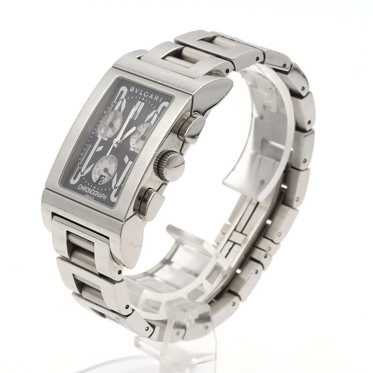 Authentic [Unserviced – Value Price] Bulgari Rettangolo Chrono RTC49S/RTC49B…