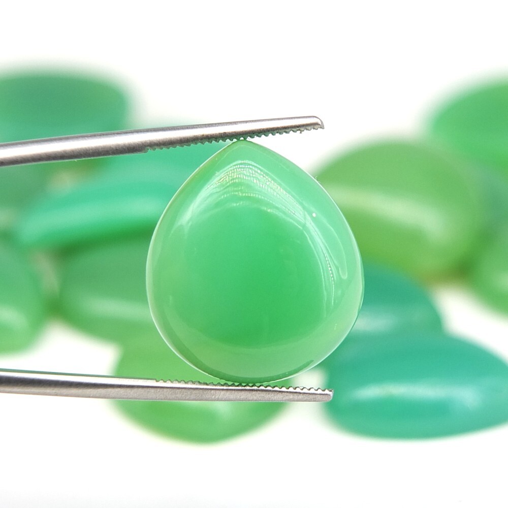 Shola Real 18 X 16 Mm 1 Piece Natural Green Chrysoprase Approx 12 Ct From Brazil