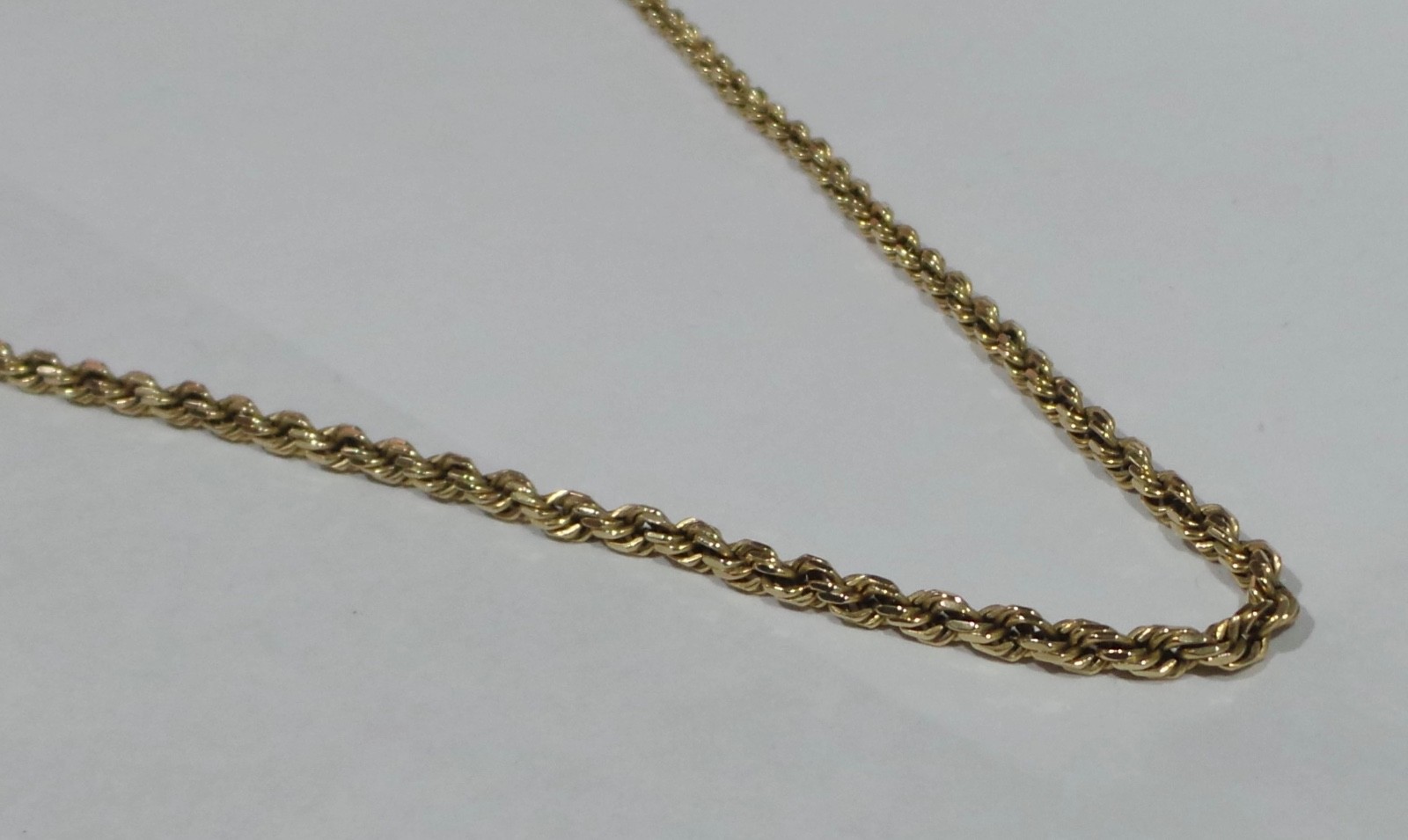 Solid 14k 585 Yellow Gold 22″ Rope Chain Link Necklace 26.92g 3.7mm