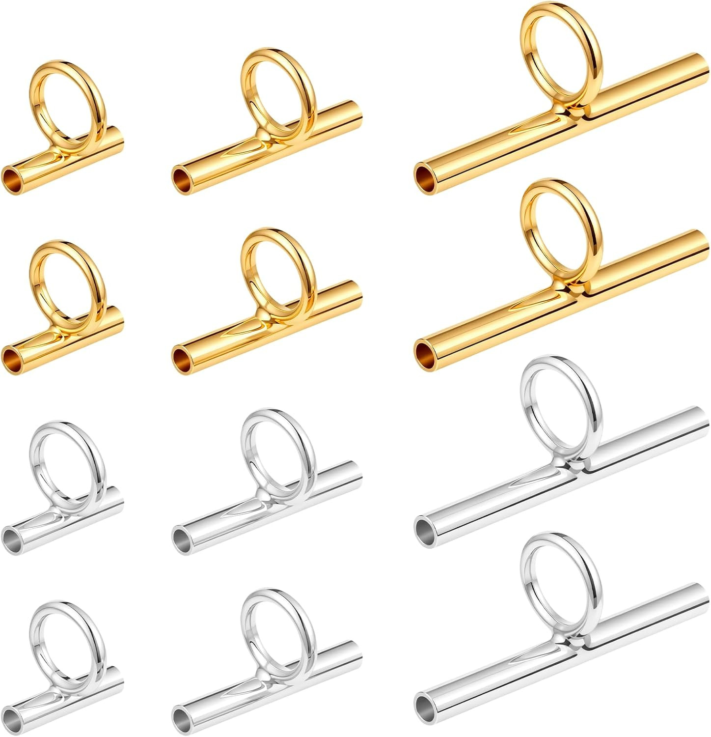 12 PCS Brooch to Pendant Converters, 3 Sizes Pin to Pendant Converter Brass