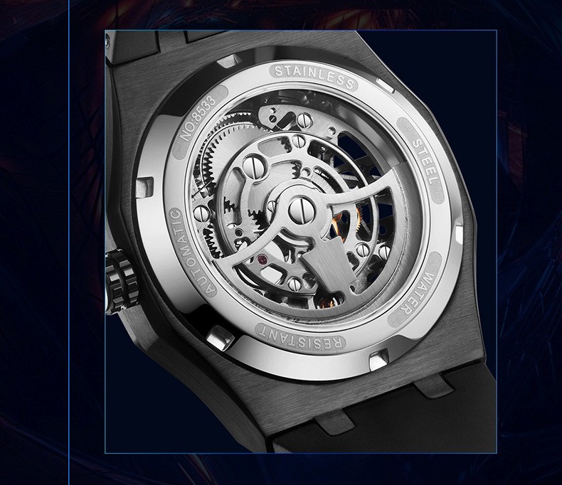 AILANG Luminous Skeleton Sapphire Crystal Tourbillon Automatic Mechanical Watch