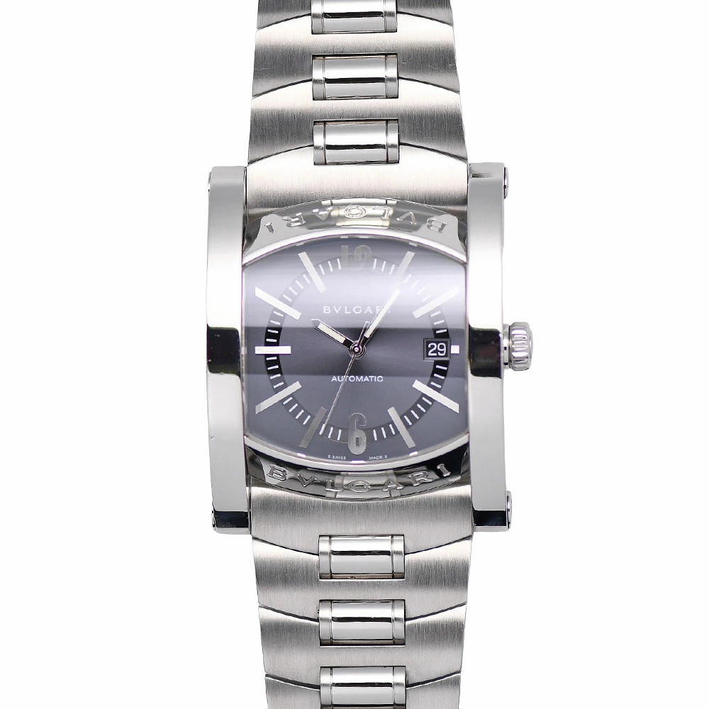 BVLGARI Assioma 48mm AA48C14SSD Gray Automatic SS Ashoma Blue Dial Finish Watch